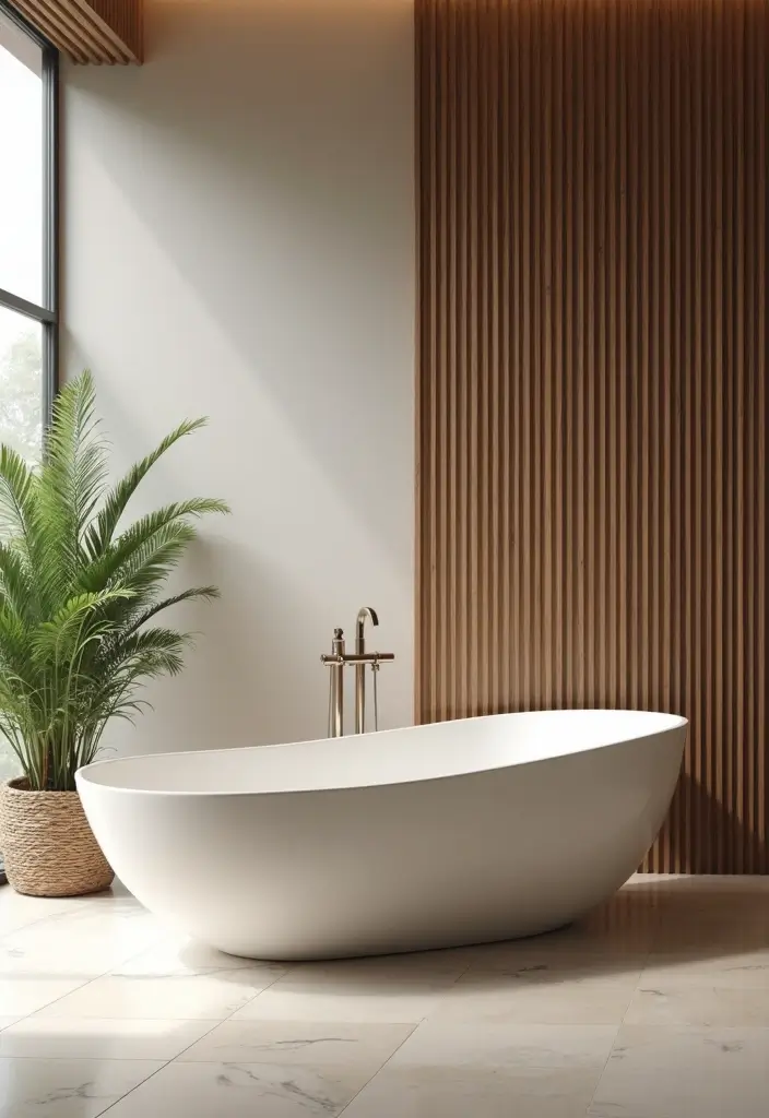 15 Japandi Bathroom Style Ideas That Transforms Your Space Into Pure Calm - 6. Freestanding Bathtubs