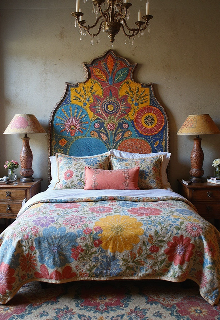 13 Statement Headboard Ideas That Instantly Transform Any Bedroom - 6. Artistic Expression