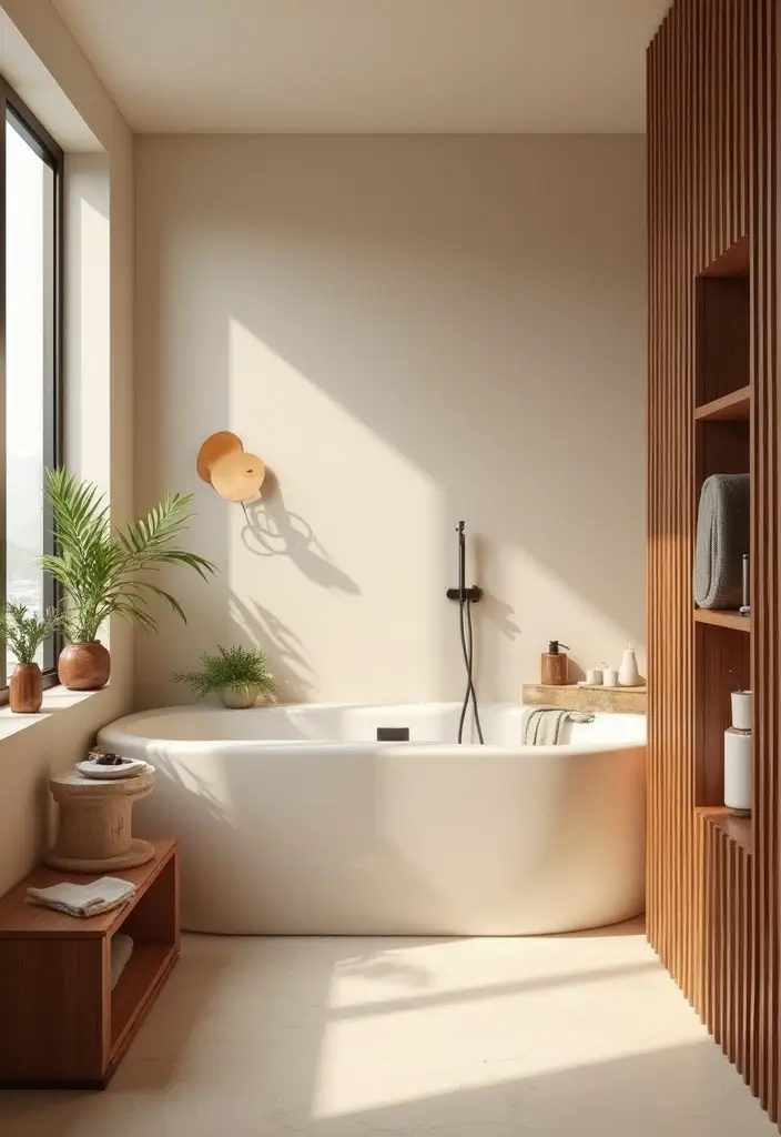 25 Bold Bathroom Color Ideas That Drench Your Space in Vibrance & Personality - 15. Warm Cream