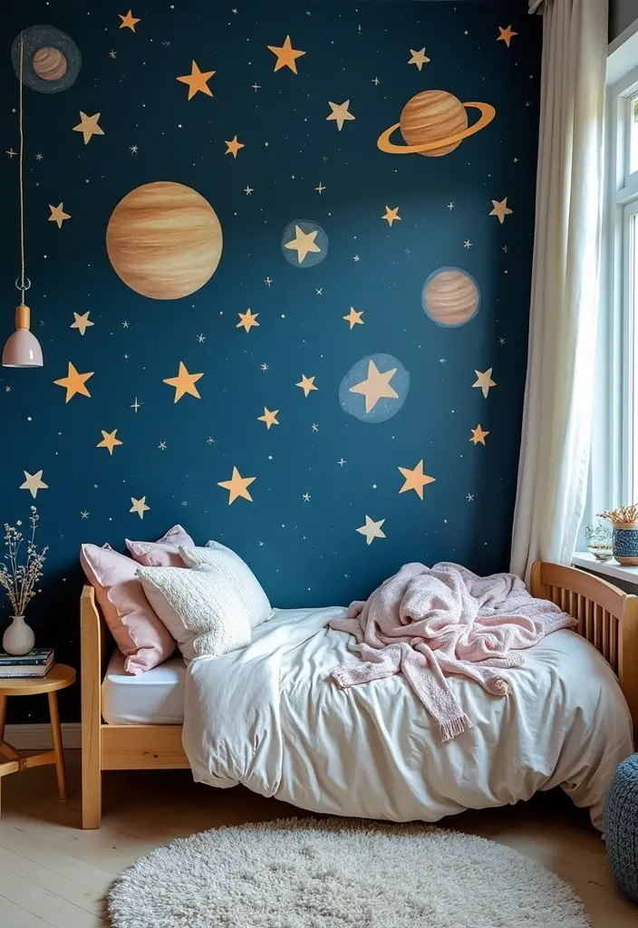 11 Hand-Painted Wall Pattern Ideas That Transform Any Space With Artful Charm - 9. Celestial Themes