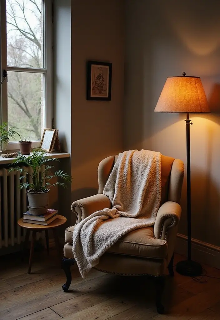 13 Vintage Bedroom Decor Ideas That Radiate Timeless Charm - 12. A Cozy Reading Nook
