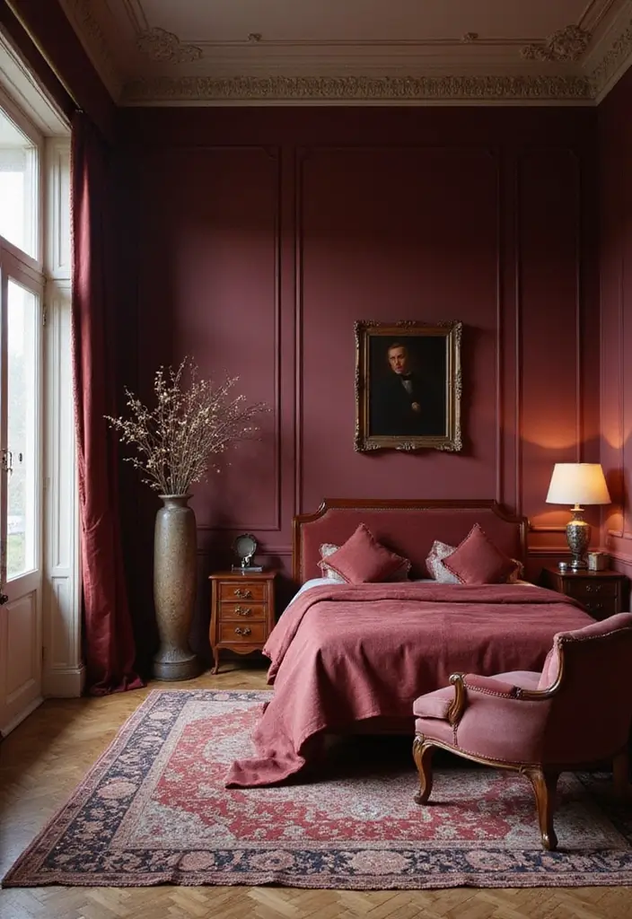 11 Moody Bedroom Hues That Drench Spaces in Drama - 10. Vintage Burgundy