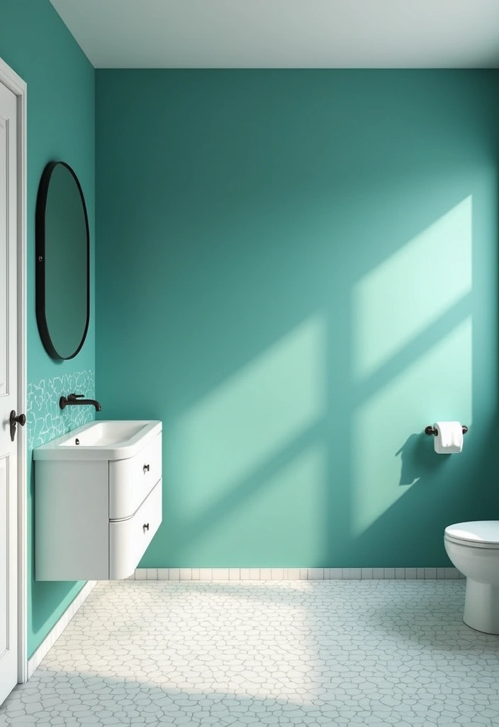 25 Bold Bathroom Color Ideas That Drench Your Space in Vibrance & Personality - 10. Bright Teal