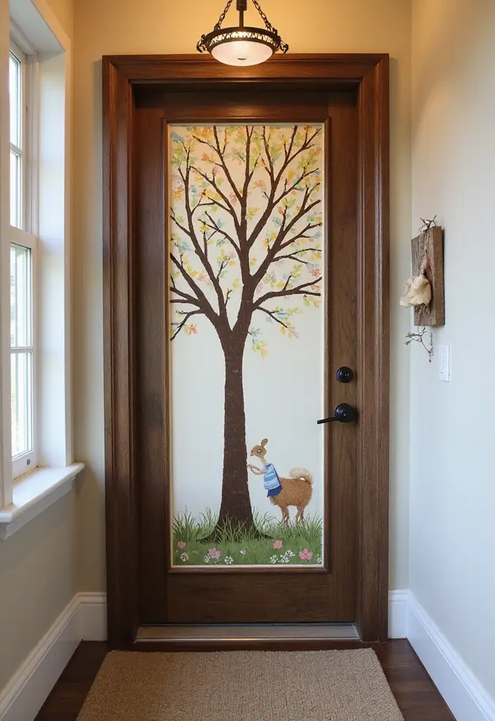 17 Door Mural Ideas That’ll Instantly Transform Your Entryway (Just Wait Until You See #6!) - 17. Custom Family Artwork
