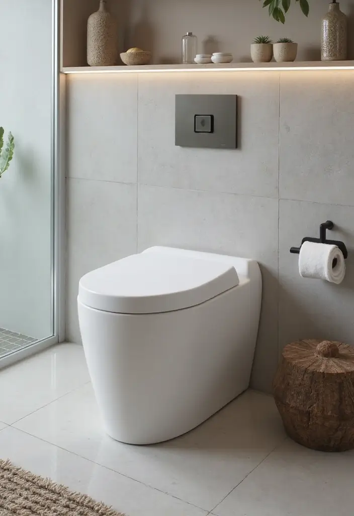 19 Sustainable Bathroom Material Ideas That Blend Eco-Friendly Design & Timeless Style - 14. Water-Saving Toilets