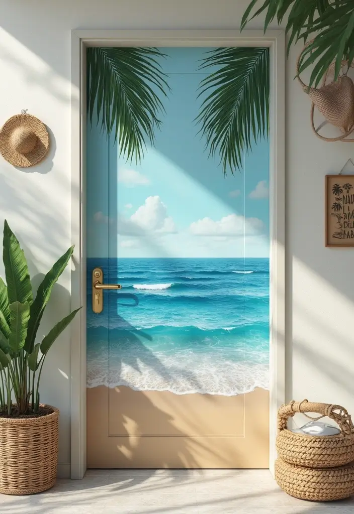 17 Door Mural Ideas That’ll Instantly Transform Your Entryway (Just Wait Until You See #6!) - 3. Coastal Vibes