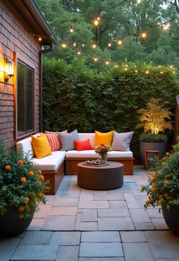 13 Banquette Storage Bench Ideas That Maximize Space & Style (Wait Until #6!) - 12. Chic Outdoor Oasis