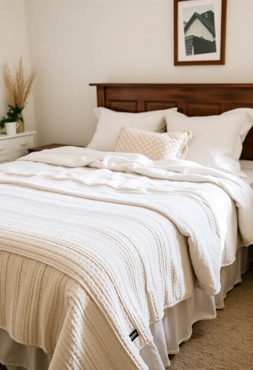 Top 25 Warm Minimalist Winter Home Decor Ideas That Make Your Space Feel Calm & Cozy - 16. Warmth of a Simple Bedspread