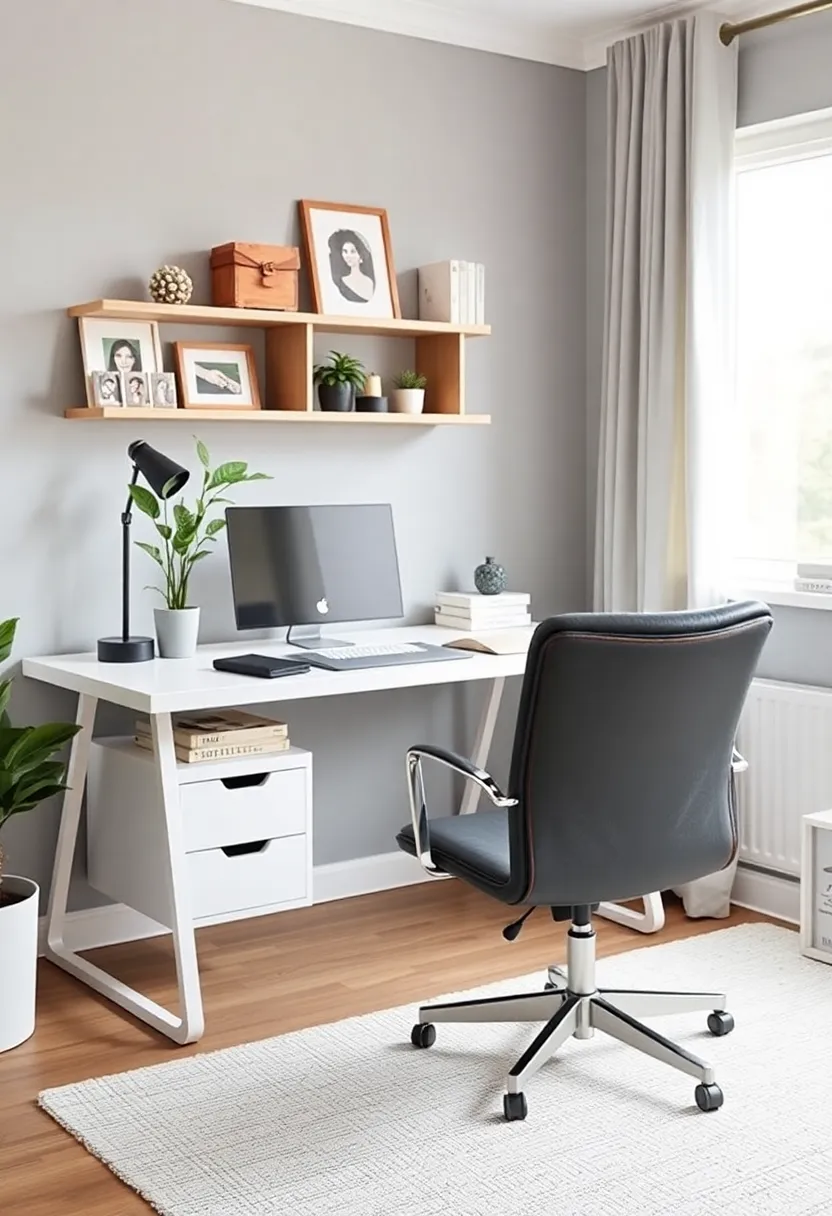 Top 25 Warm Minimalist Winter Home Decor Ideas That Make Your Space Feel Calm & Cozy - 17. Minimalist Home Office Decor